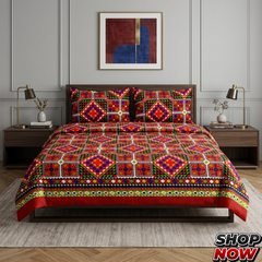 Cotton Satin King Size Bed Sheet STN 045