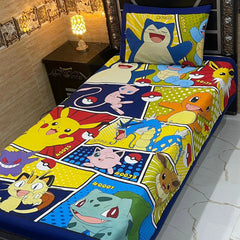 4 Pcs KIDS Single Pair Bedsheets (2x single bed sheets) KIDS 742