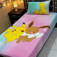 4 Pcs KIDS Single Pair Bedsheets (2x single bed sheets) KIDS 736