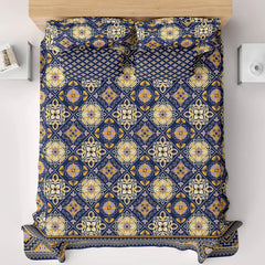3PCS KING COTTON BED SHEET B-823