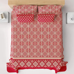 3PCS KING COTTON BED SHEET B-824