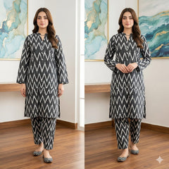 2 Piece LawnDigital Print Suit Design LS195 – Trendy Ladies Summer Outfit | Soft & Breathable Fabric