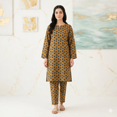 2 Piece LawnDigital Print Suit Design LS199 – Elegant Ladies Summer Collection | Soft & Breathable Cotton Fabric