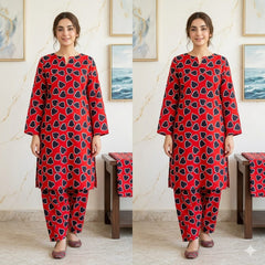 2 Piece LawnDigital Print Suit Design LS201 – Premium Ladies Summer Wear | Soft & Breathable Cotton Fabric