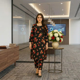 2 Piece – Cotton Digital Print Suit ( Design LS163)
