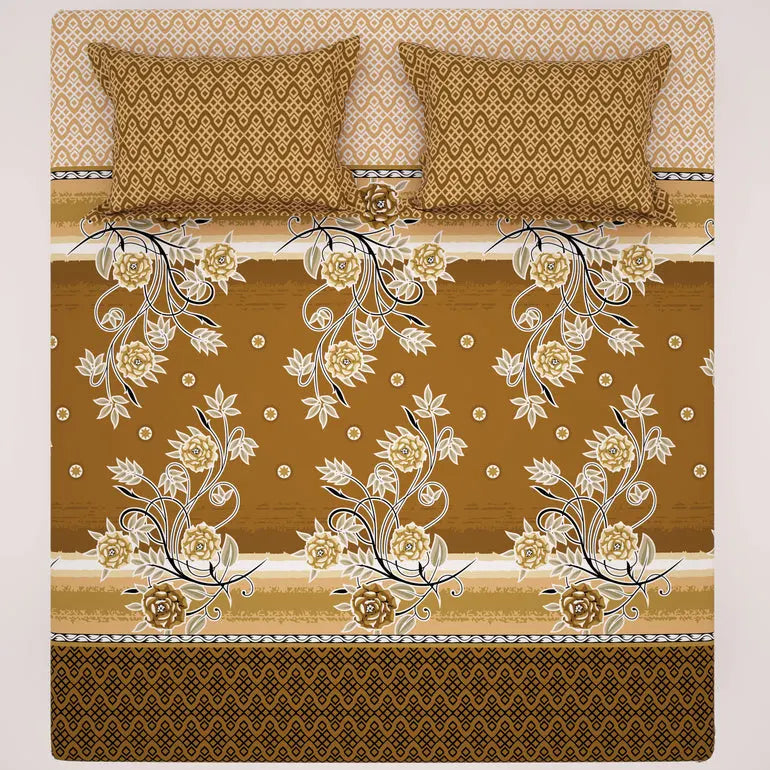 3 Pcs Cotton Bed sheet B 107