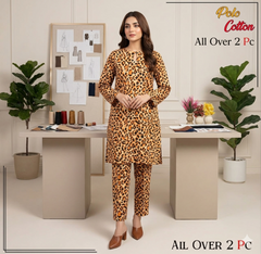 2 Piece – Cotton Digital Print Suit ( Design LS128)