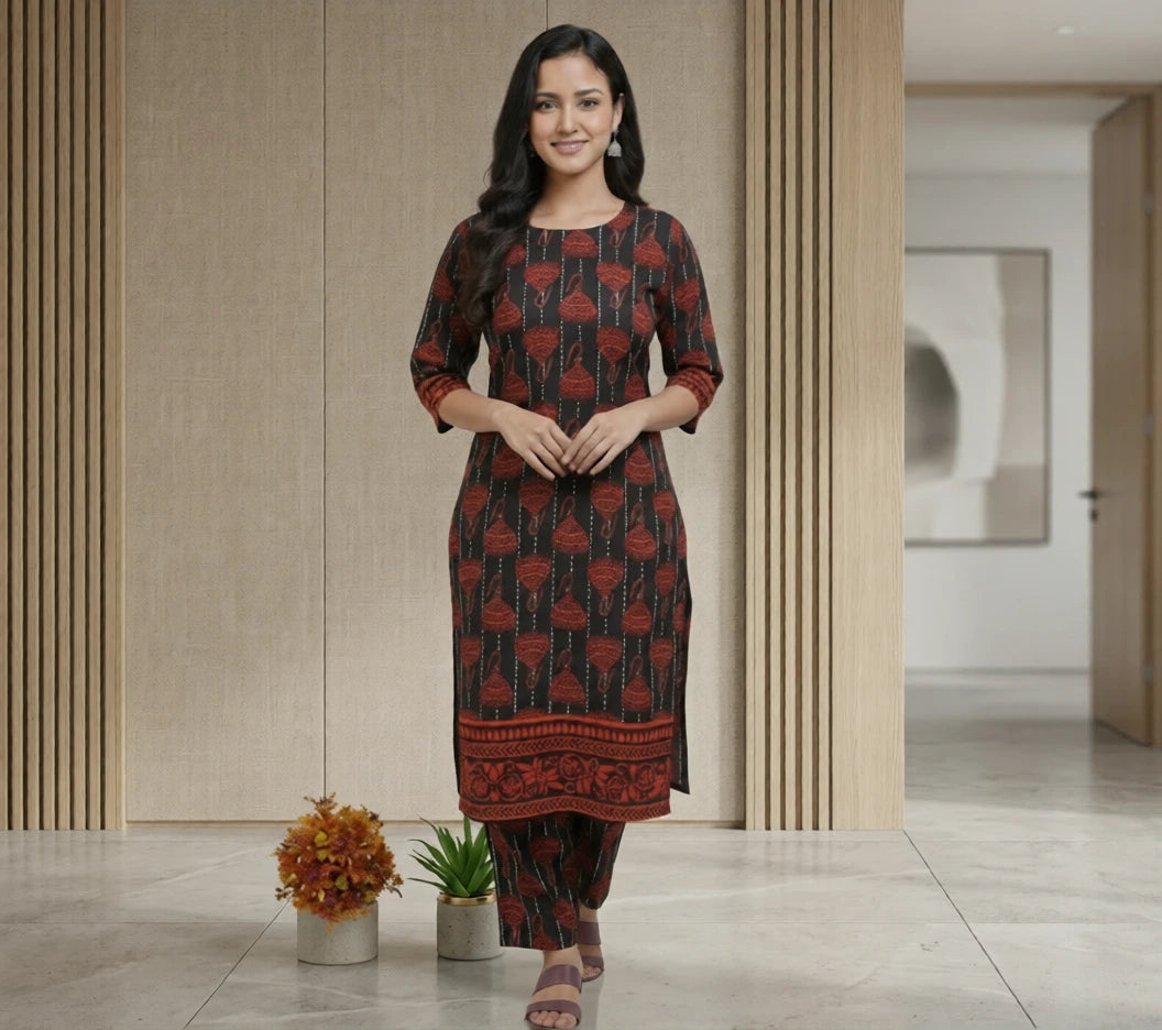 2 Piece LawnDigital Print Suit Design LS204 – Premium Ladies Summer Collection | Soft & Breathable Cotton Outfit