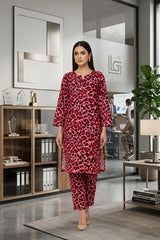 2 Piece – Cotton Digital Print Suit ( Design LS130)