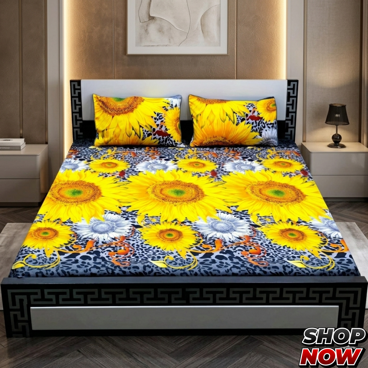 Cotton Satin King Size Bed Sheet STN 014