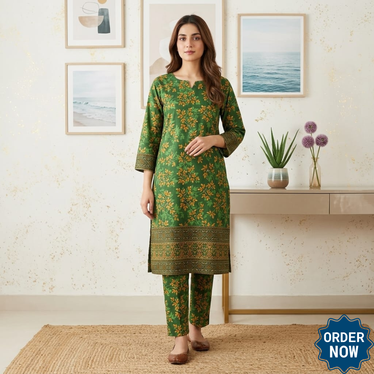 🌿 2 Piece Lawn Digital Print Suit Design LS659