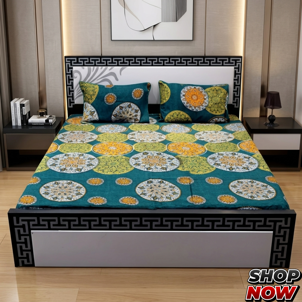 Cotton Satin King Size Bed Sheet STN 025
