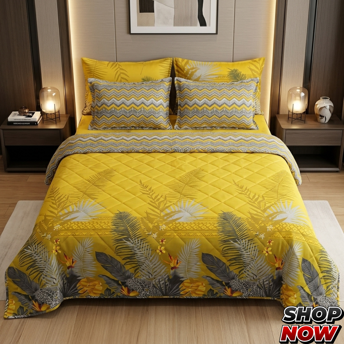 7 Pcs Comforter Set King Size Design KCC 00387