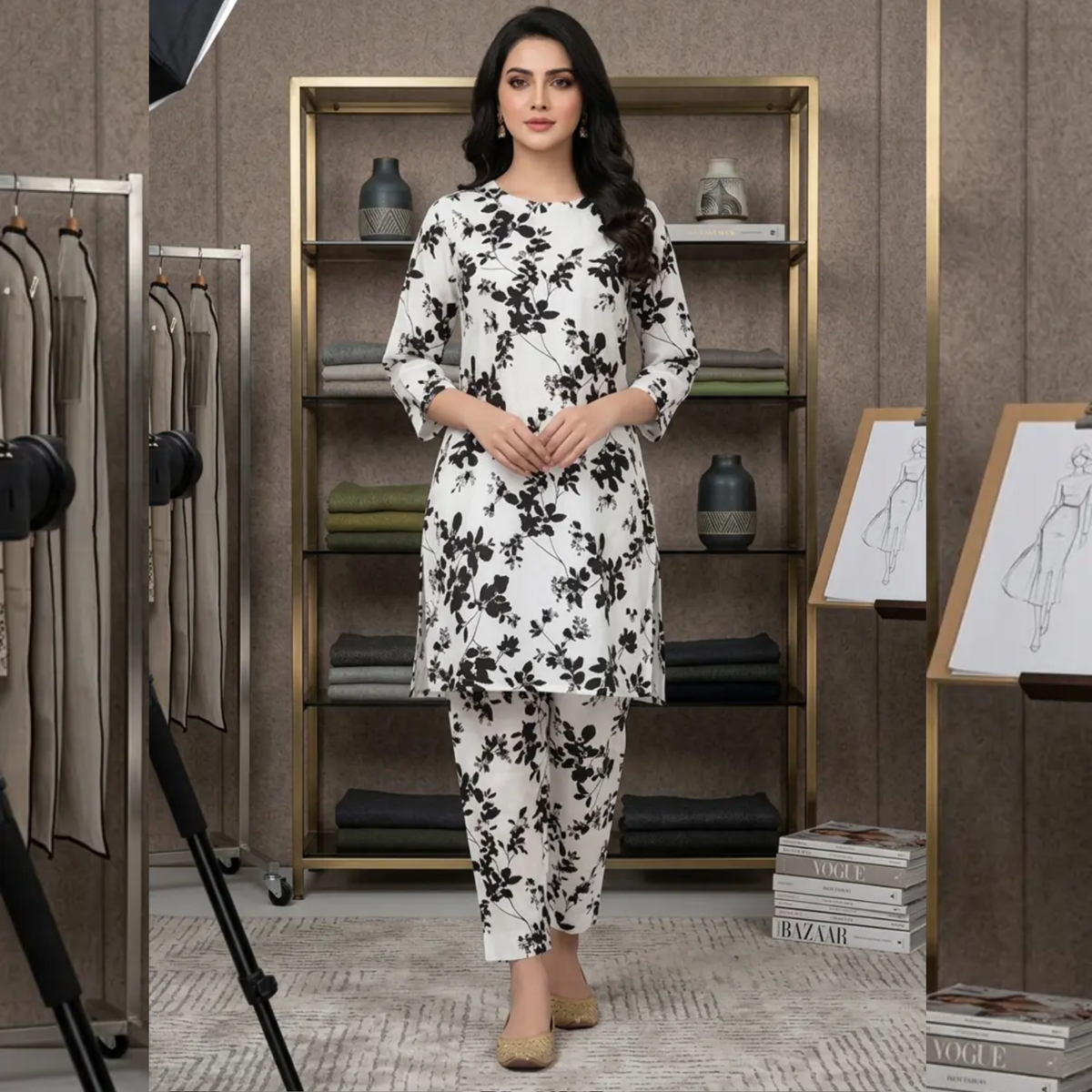 2 Piece LawnDigital  Print Suit Design LS216 – Stylish Ladies Summer Outfit | Soft & Breathable Fabric
