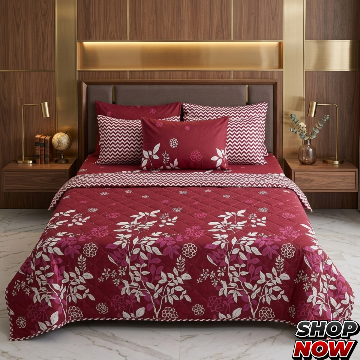 7 Pcs Comforter Set King Size Design KCC 00375