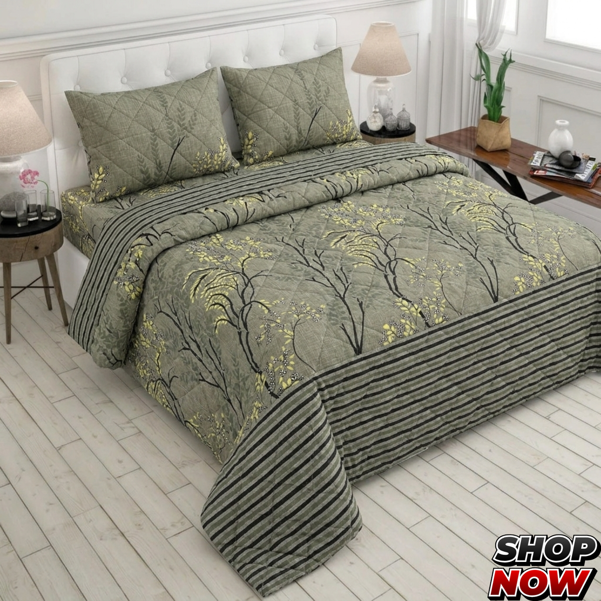 7 Pcs Comforter Set King Size Design KCC 00388