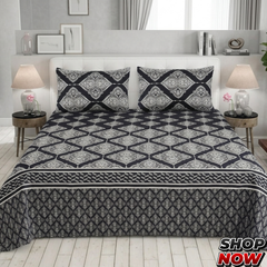 3 Pcs Cotton Bed sheet B 108