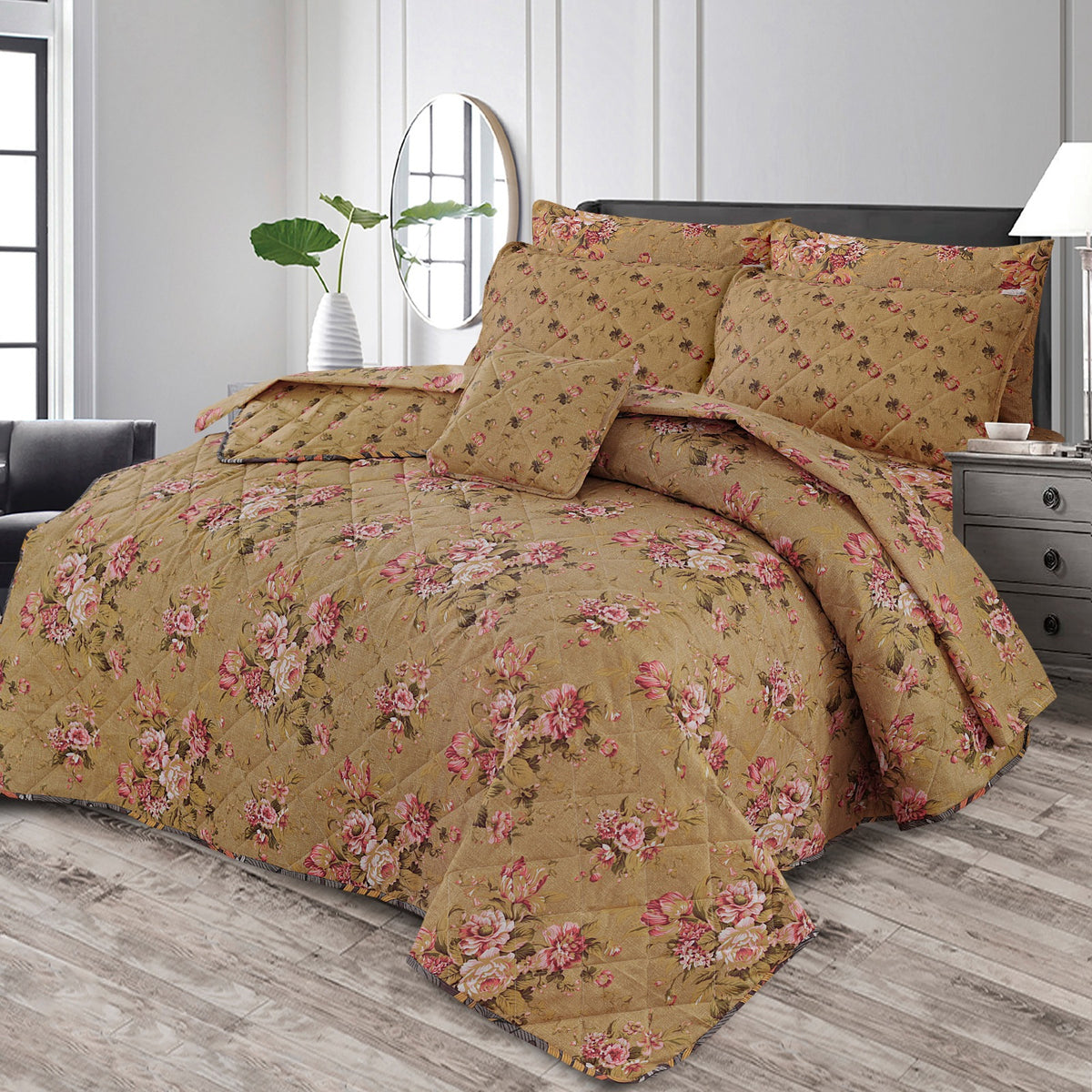 7 Pcs Comforter Set King Size Design KCC 80