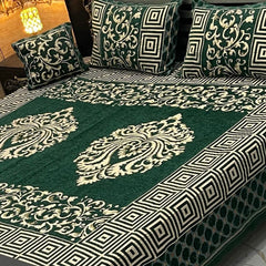 4Pc Velvet Jaquard Bedsheet VJD 026