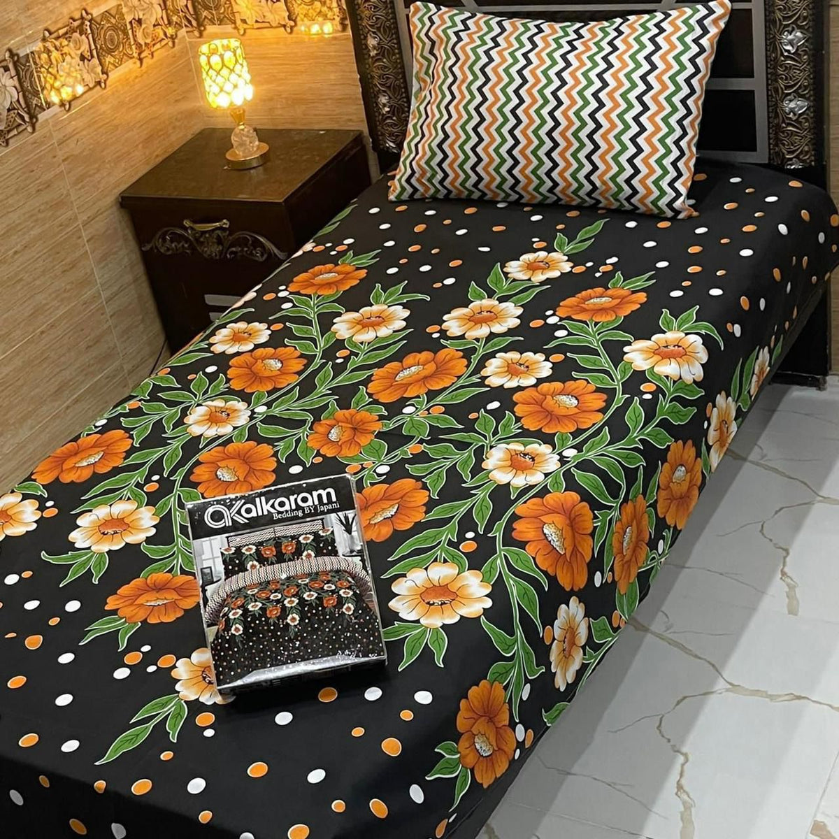 4 Pcs Single Pair Bedsheets (2x single bed sheets) 8881
