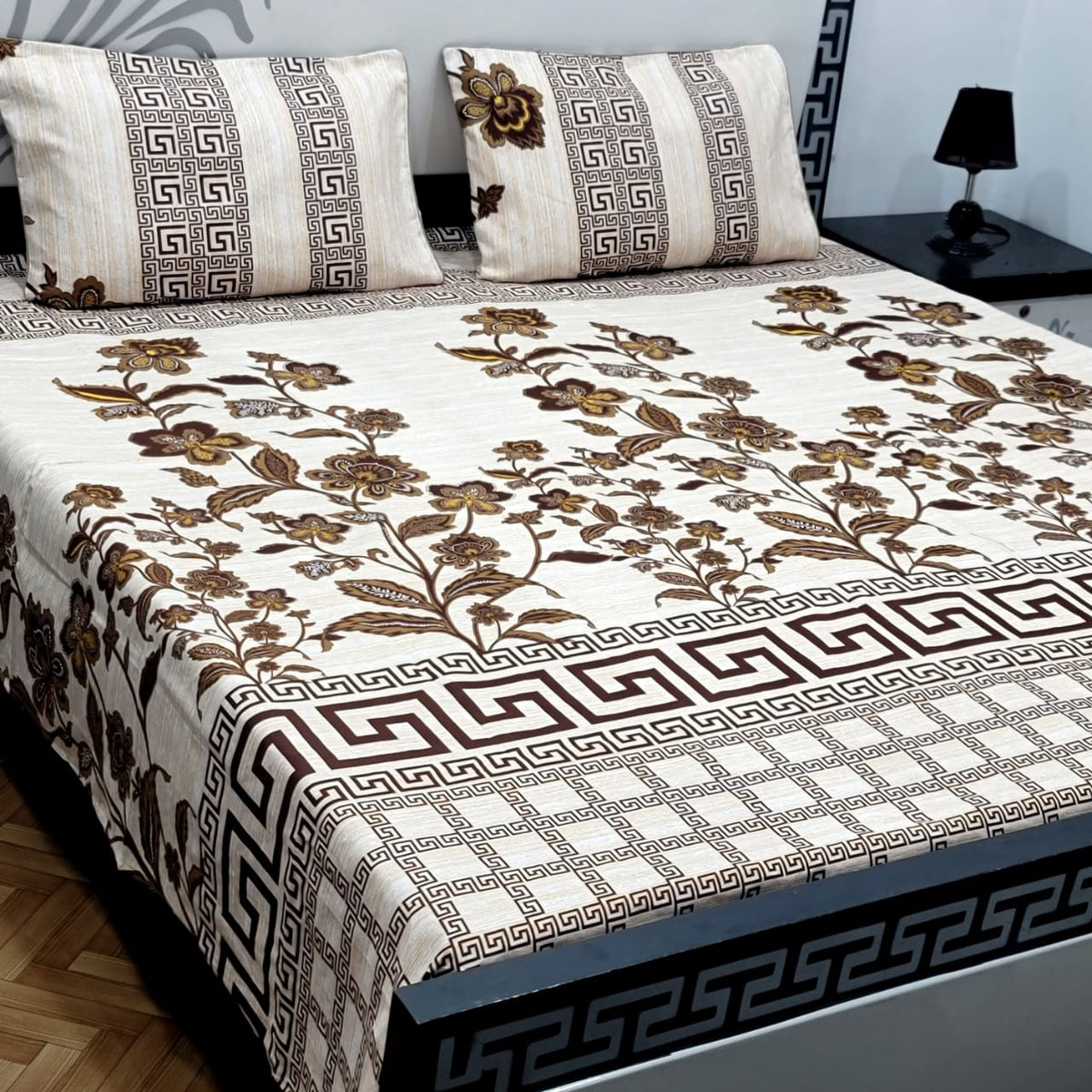 Cotton Satin King Size Bed Sheet STN 044