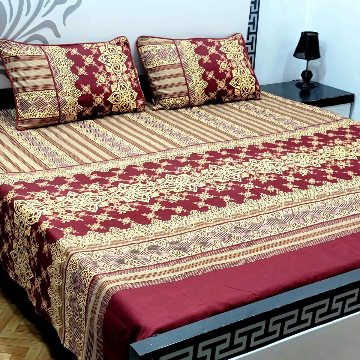 Cotton Satin King Size Bed Sheet