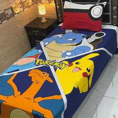 4 Pcs KIDS Single Pair Bedsheets (2x single bed sheets) KIDS 744
