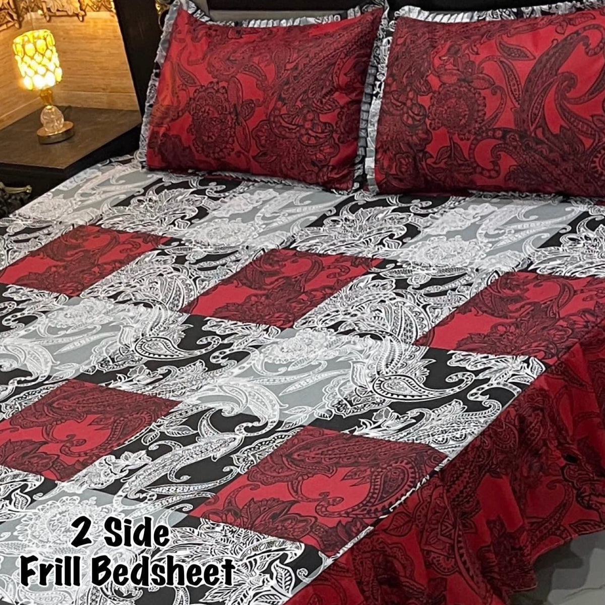 Frill King Size Bed Sheet Set 031