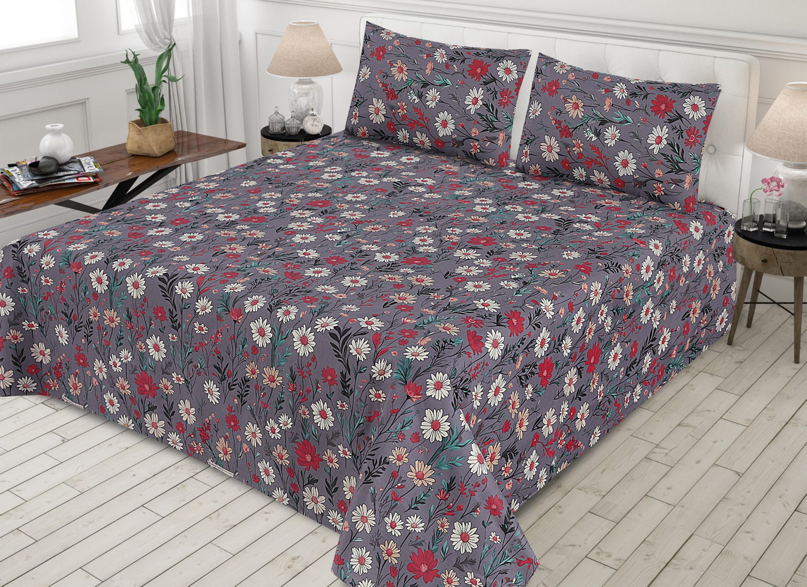 3 Pcs Cotton Bed sheet B 130
