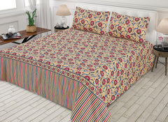 3 Pcs Cotton Bed sheet B 128