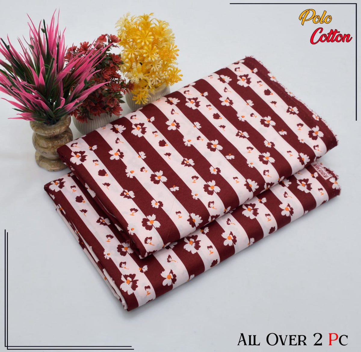 2 Piece – Cotton Digital Print Suit ( Design LS122)