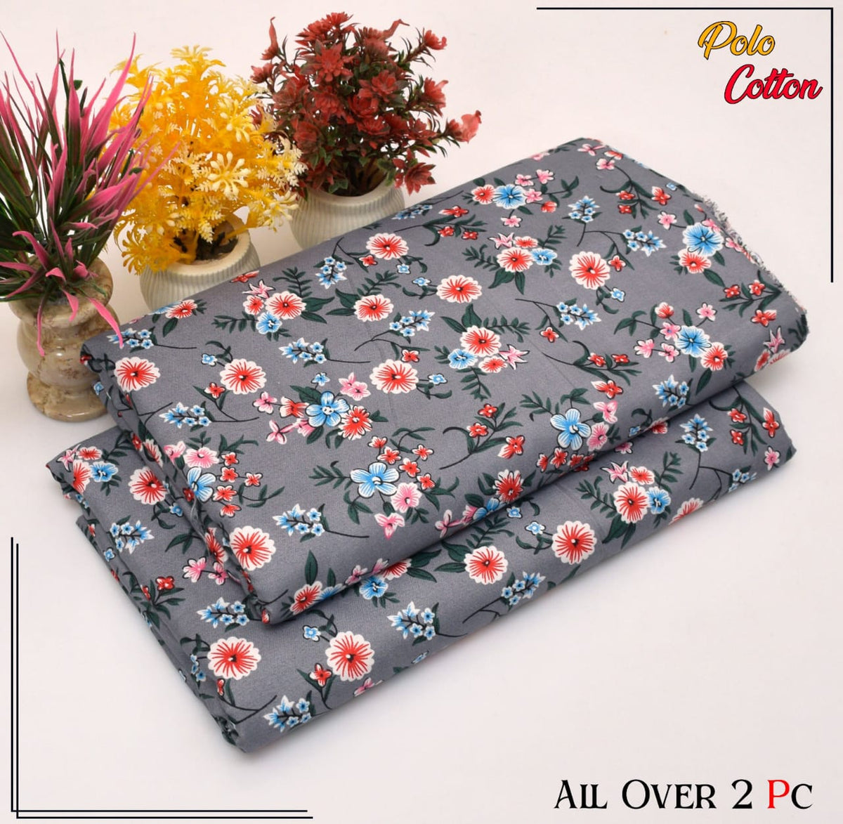 2 Piece – Cotton Digital Print Suit ( Design LS175)