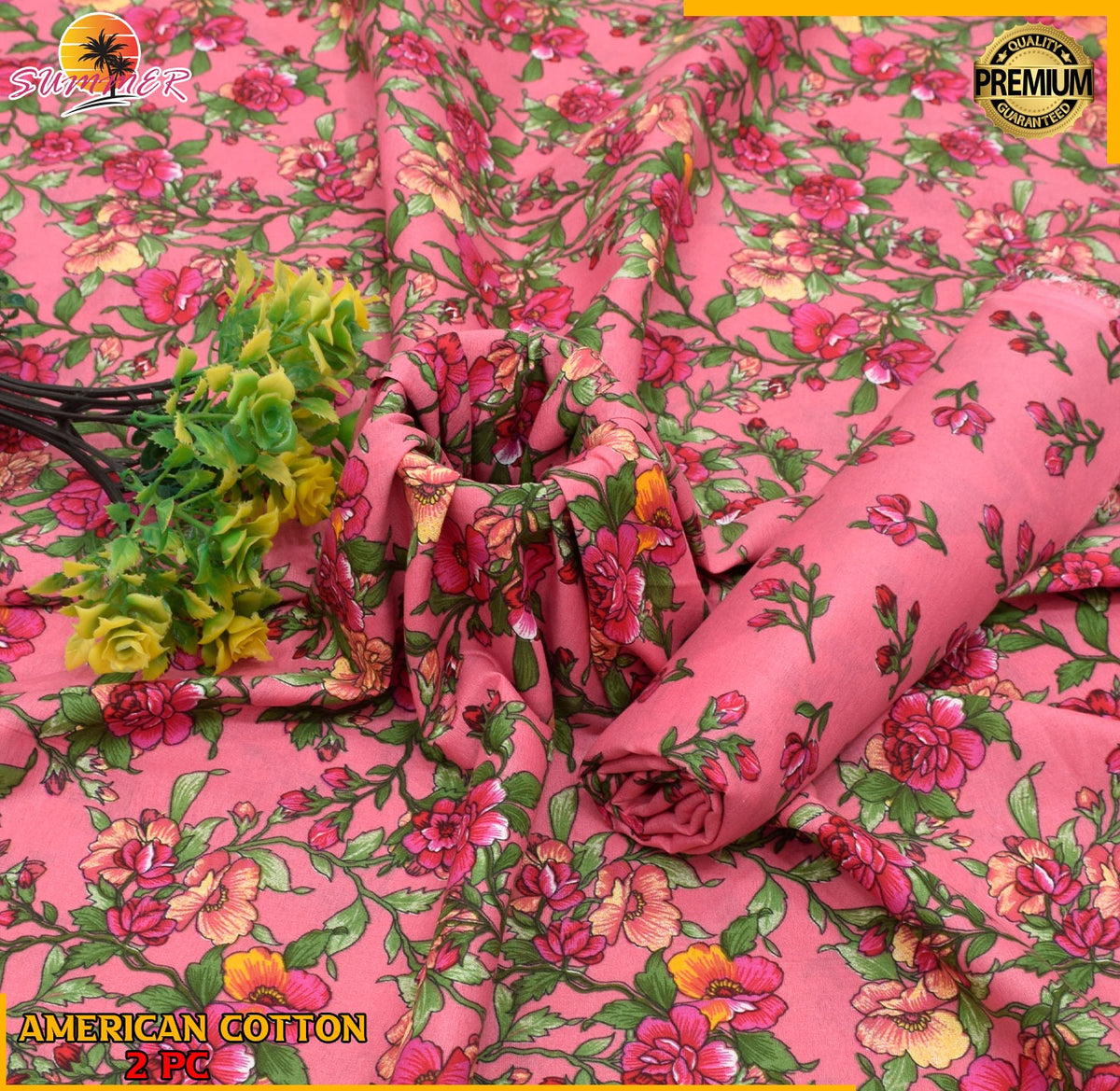 2 Piece – Cotton Digital Print Suit ( Design LS200)
