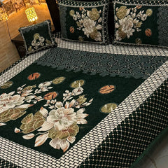 4Pc Velvet Jaquard Bedsheet VJD 040