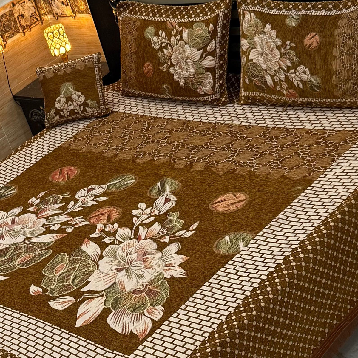 4Pc Velvet Jaquard Bedsheet VJD 041