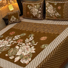 4Pc Velvet Jaquard Bedsheet VJD 041