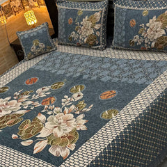 4Pc Velvet Jaquard Bedsheet VJD 045