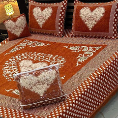 4Pc Velvet Jaquard Bedsheet VJD 056