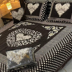 4Pc Velvet Jaquard Bedsheet VJD 059