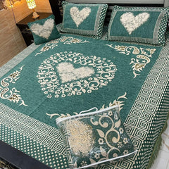4Pc Velvet Jaquard Bedsheet VJD 063