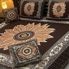 4Pc Velvet Jaquard Bedsheet VJD 066