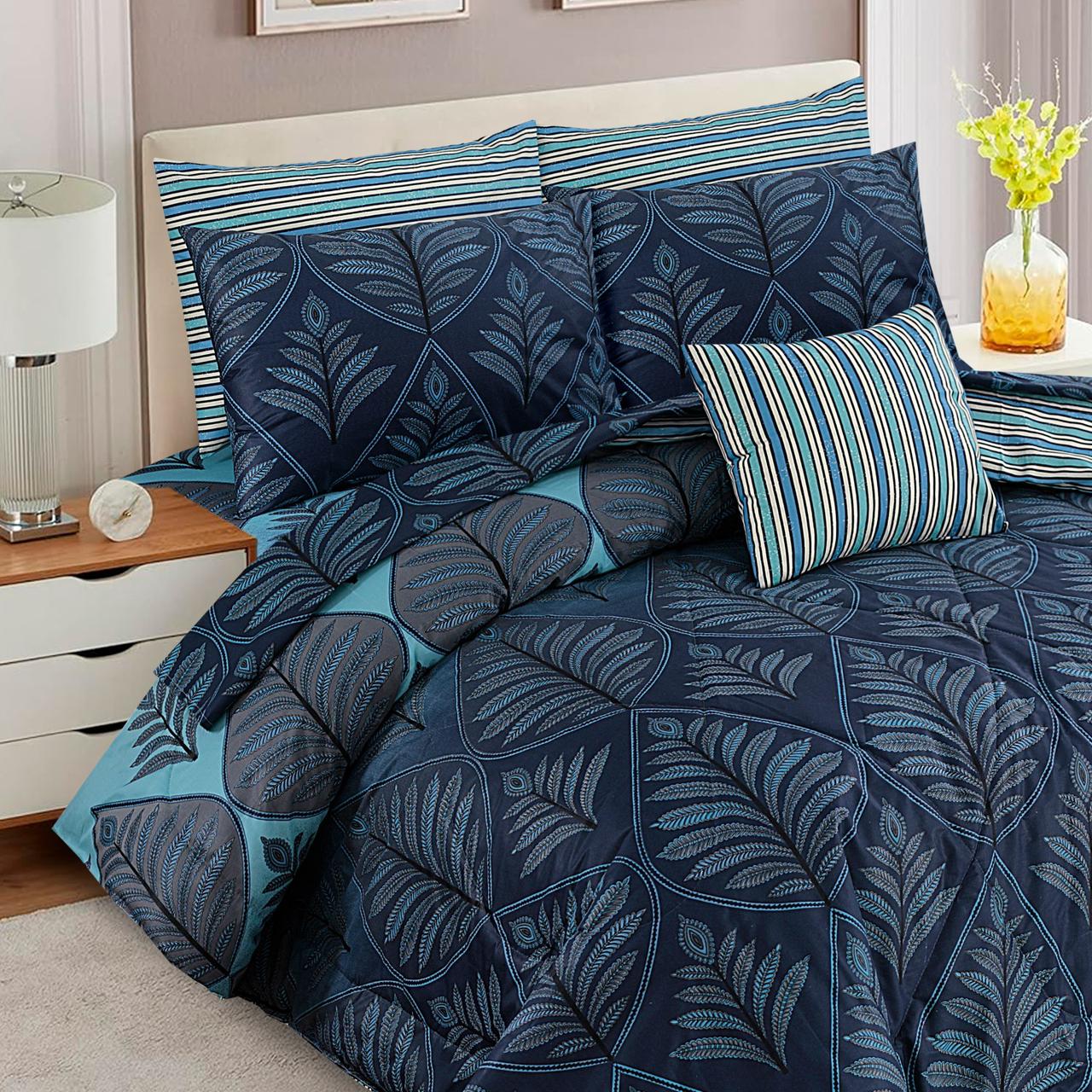 7 Pcs Comforter Set King Size Design KCC 00332
