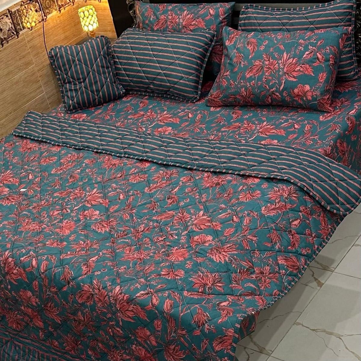 7 Pcs Comforter Set King Size Design KCC 00362