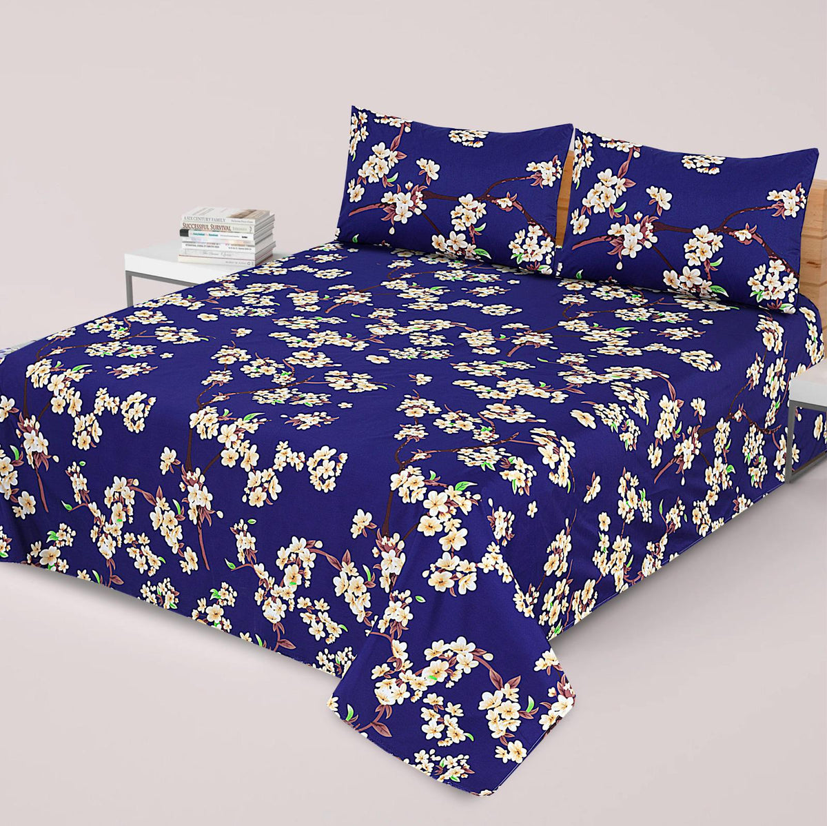 3PCS KING COTTON BED SHEET  B-803