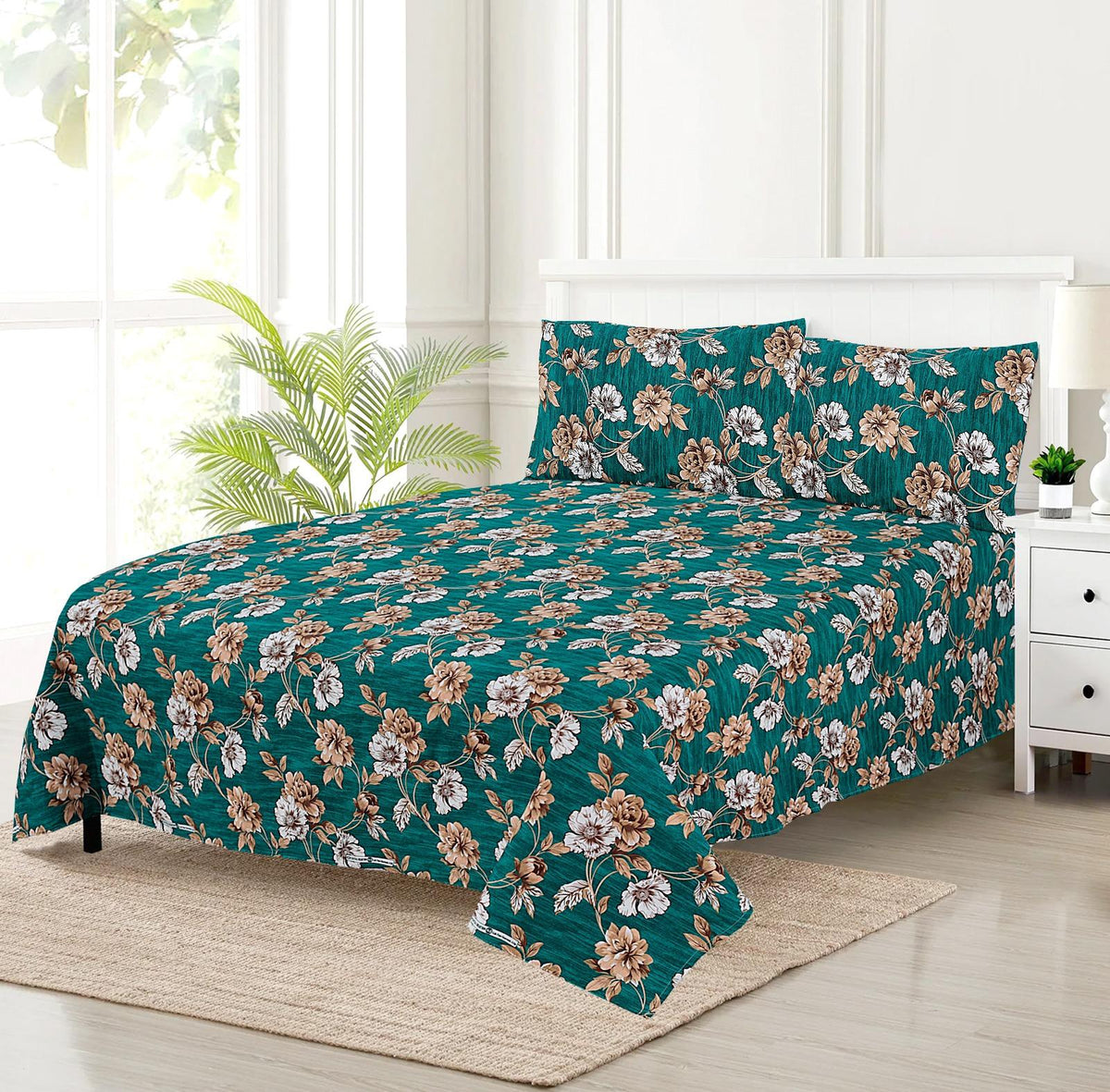 3PCS KING COTTON BED SHEET  B-805