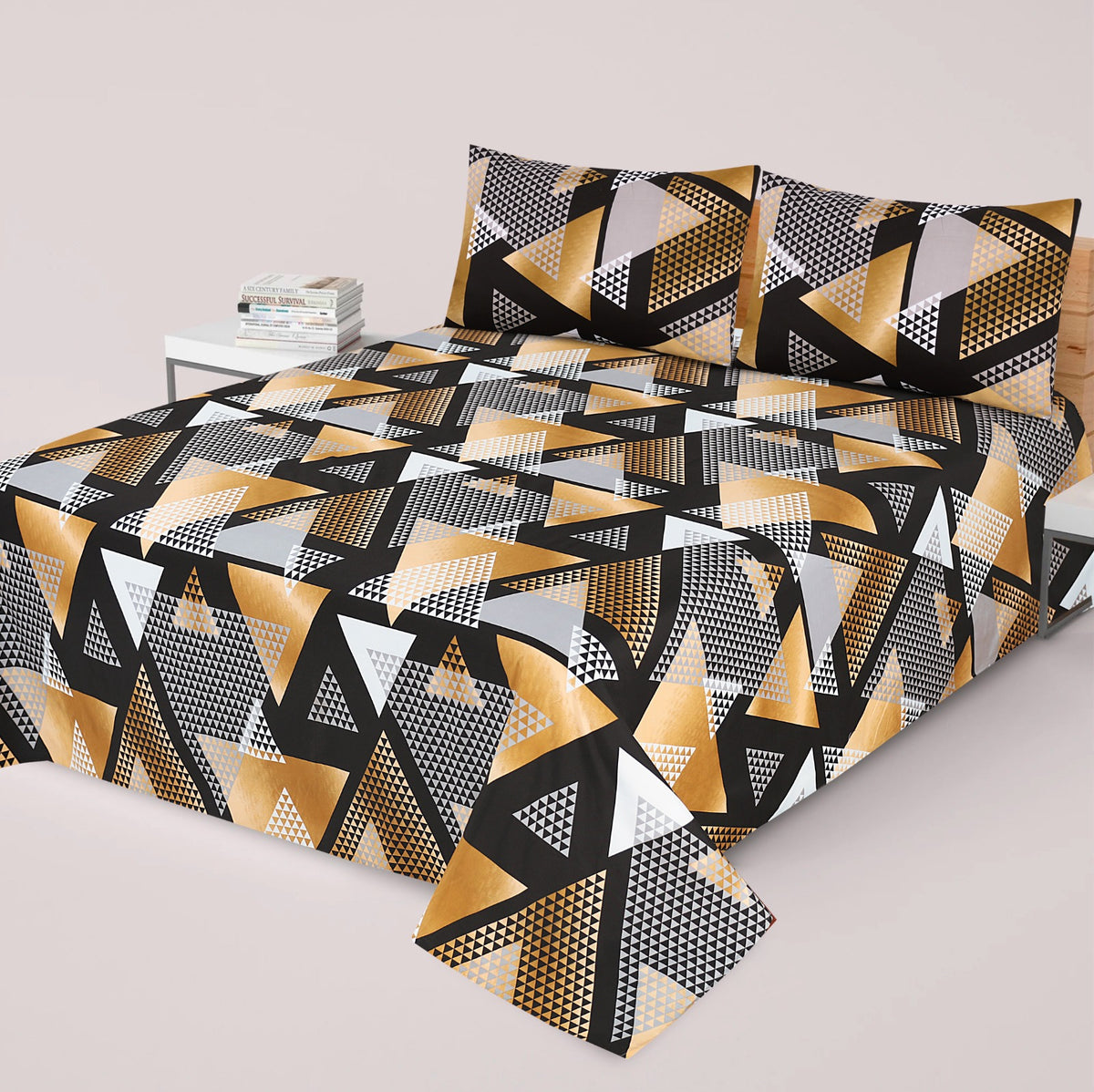3PCS KING COTTON BED SHEET  B-807