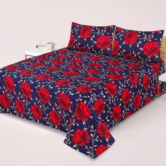 3PCS KING COTTON BED SHEET  B-804