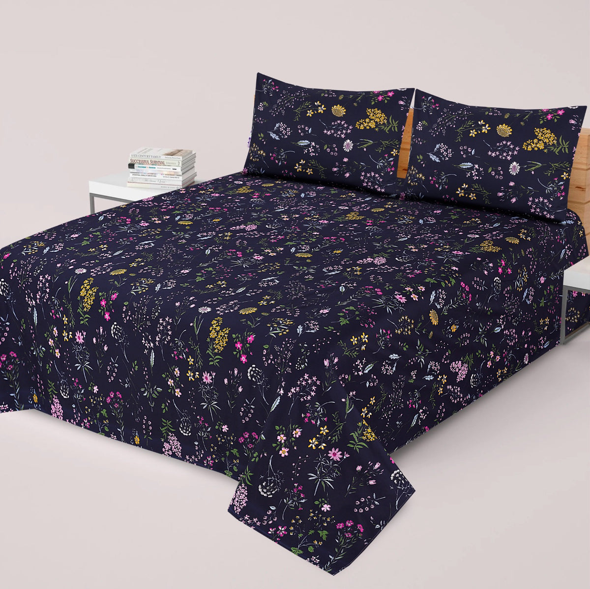 3PCS KING COTTON BED SHEET  B-809