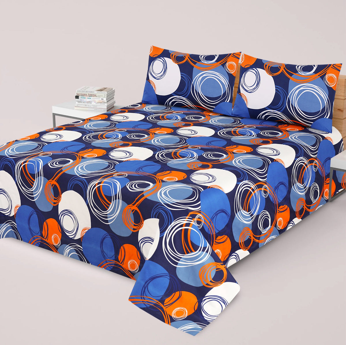 3PCS KING COTTON BED SHEET  B-810