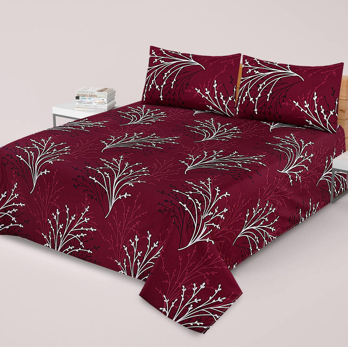 3PCS KING COTTON BED SHEET  B-814
